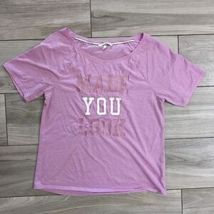 Victoria's Secret Made You Look Scoop Neck Tee Shirt